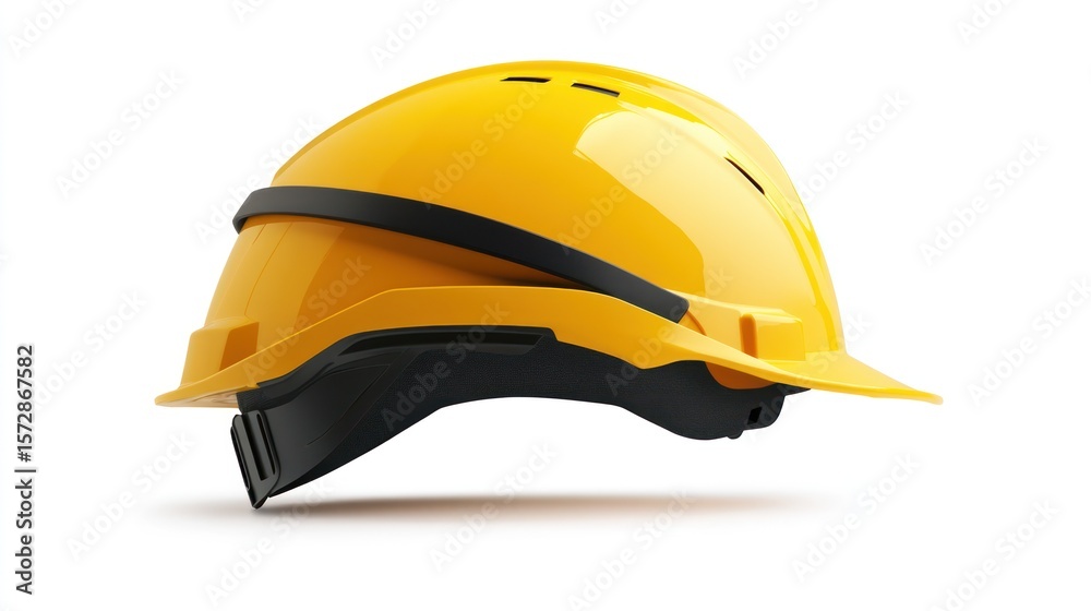 Fototapeta premium Protective Yellow Hard Hat, Safety Equipment