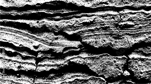 Rock formation line art