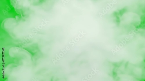 Green screen with Smoke suitable for video editing, movie productions, special effects, and creating realistic smoke animations. VFX Stock Footage 4K