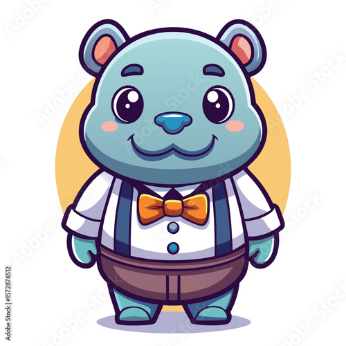 Cute bear in a bowtie