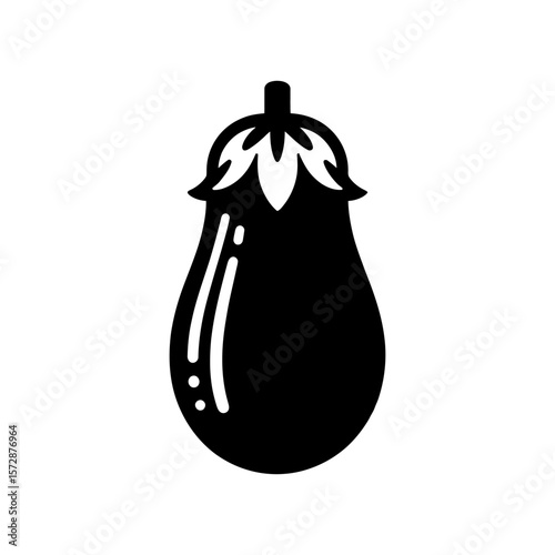 Hand-drawn vector illustration of eggplant, perfect for healthy food designs