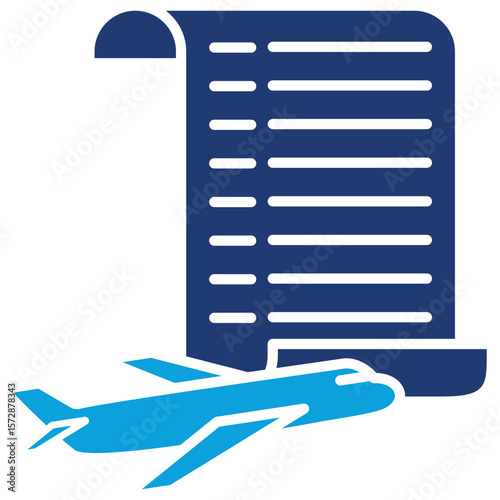 Passenger Manifest Flat Blue Icon