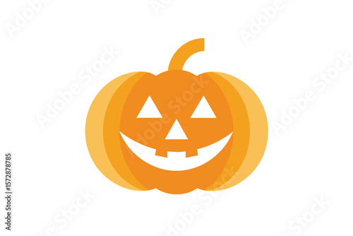 Orange Pumpkin Face