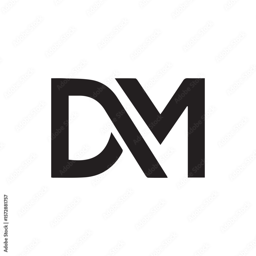 Minimalist Letter DM Logo Design – Modern Geometric Monogram Minimalist Letter DM Logo Design – Modern Geometric Monogram