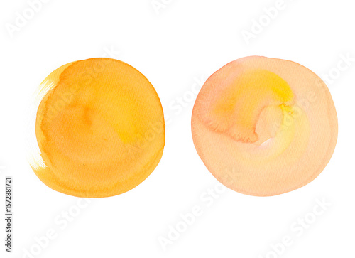 にじみや質感のある手描きの水彩素材