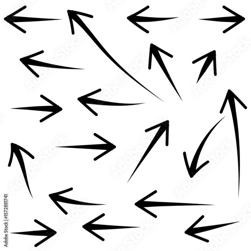 Arrow Icon Set, Directional, Navigation & Interface Symbols for design and illustrations 