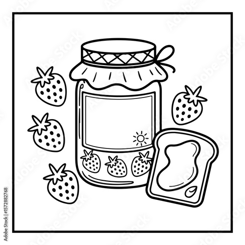 vector illustration of a summer coloring pages