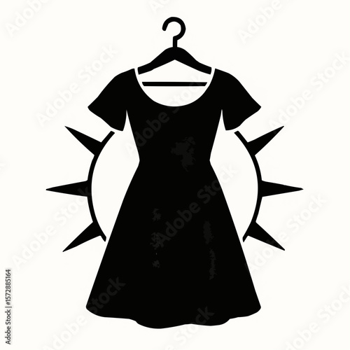 Elegant wedding dress vector illustration on a mannequin, showcasing lace and silk fabric, perfect for fashion and clothing design