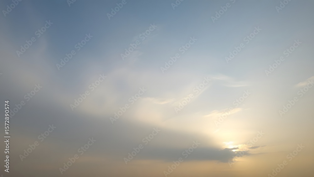 Fototapeta premium Serene vibes and a cloud-covered sky