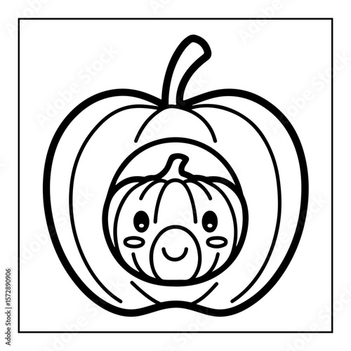 vector illustration of a space coloring page isolated