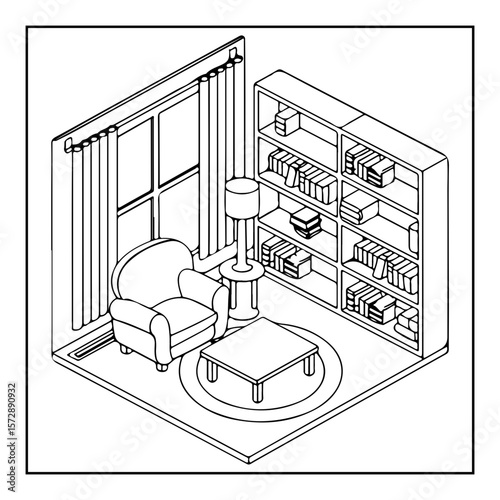 vector illustration of a space coloring page isolated