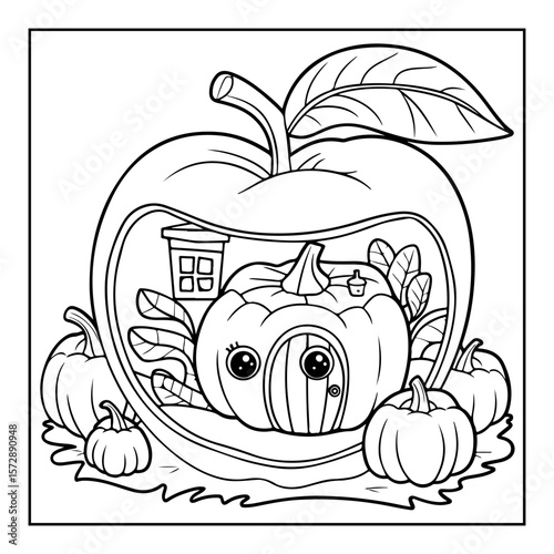 vector illustration of a space coloring page isolated