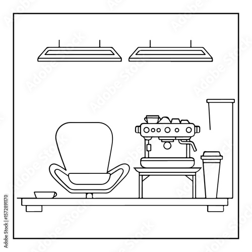 vector illustration of a space coloring page isolated