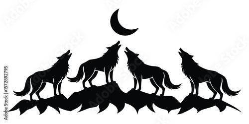 vector illustration of a silhouette of a horse