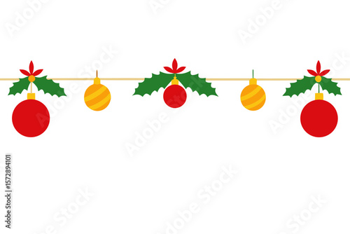 christmas background with balls