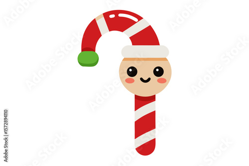 christmas candy cane isolated on white
