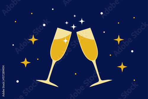 champagne and fireworks