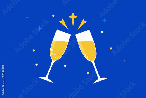 champagne and fireworks