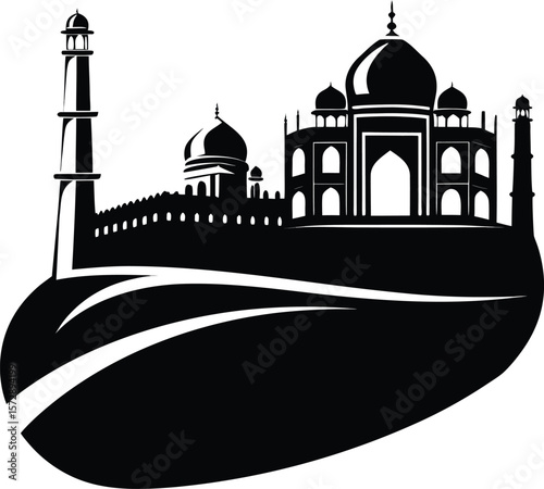Monuments of india Silhouette