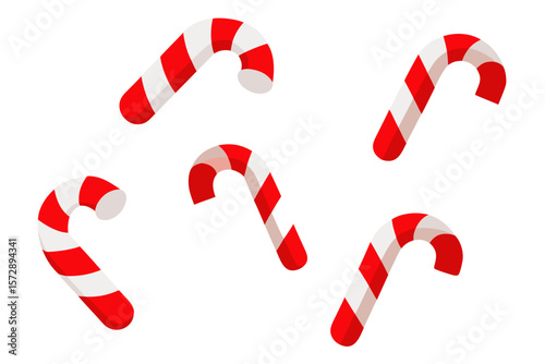 candy cane isolated on white