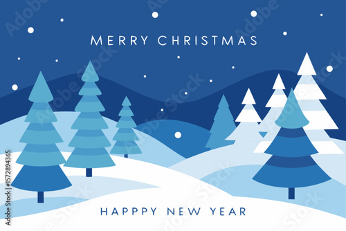 christmas card with tree