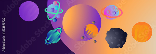 Planets in the universe.
