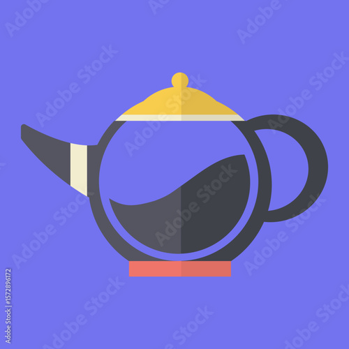 Stylish Teapot Vector Illustration Design