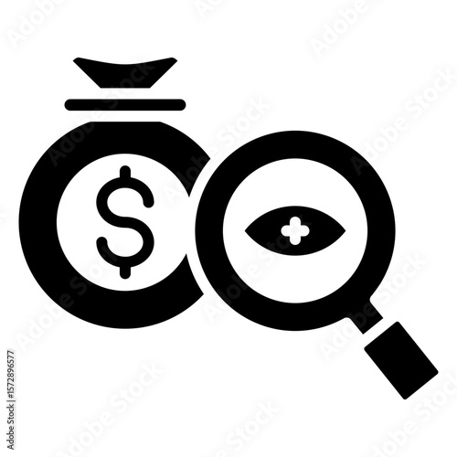 Financial Oversight Glyph Icon