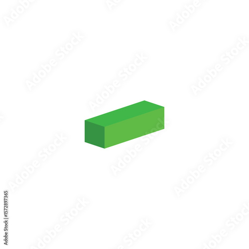 Minimal 3D Cube Icon, Geometric Vector Symbol