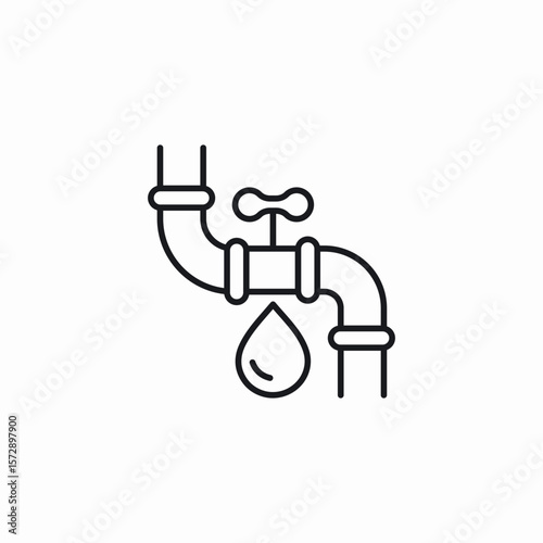 leak pipe icon sign vector