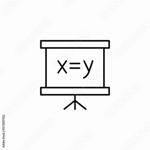 math presentation icon sign vector
