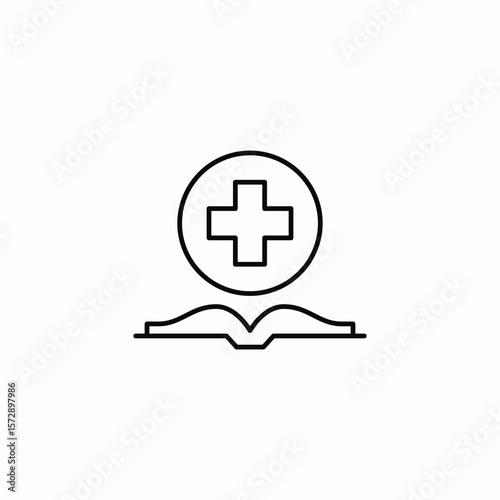 medical books icon sign vector