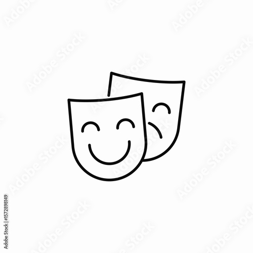 mood mask icon sign vector