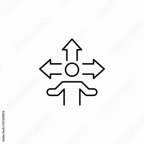 mutliple directions icon sign vector