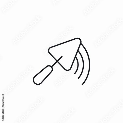 plastering tool icon sign vector