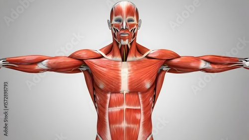 Human Muscular Anatomy Model for Educational Purposes