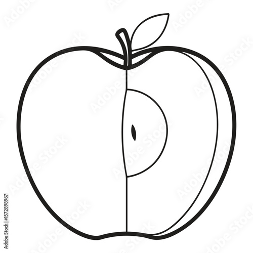 apple vector outline