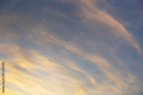 Cirrus clouds against sky at sunset