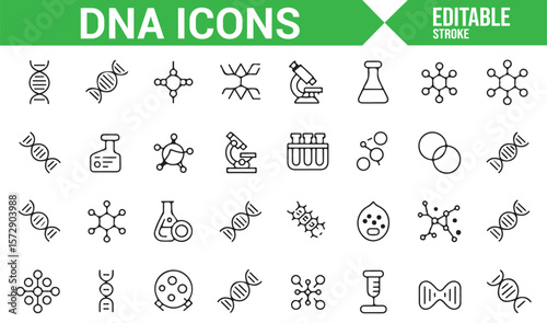 Molecular Structure, DNA, and Genetic Icons for Biological and Biotechnology Studies
