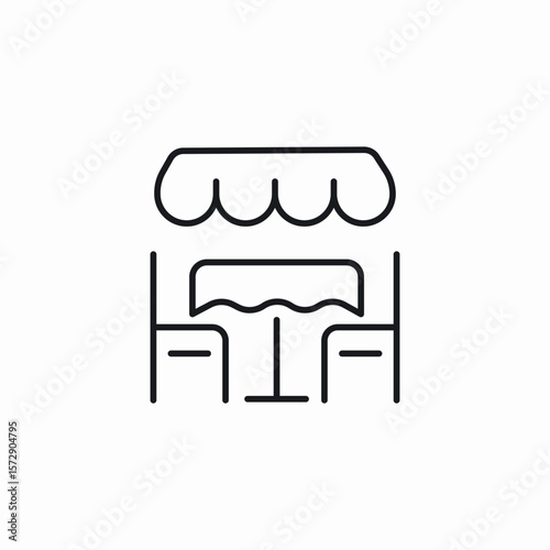 tent shop icon sign vector