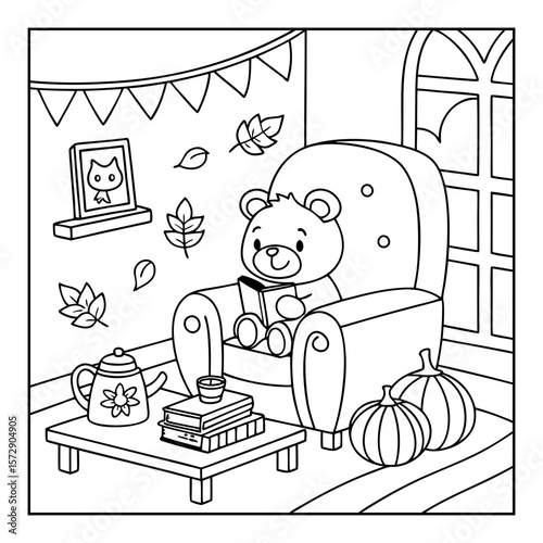 hand drawn nooks coloring pages for kids
