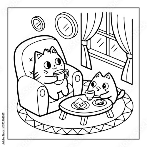 hand drawn nooks coloring pages for kids
