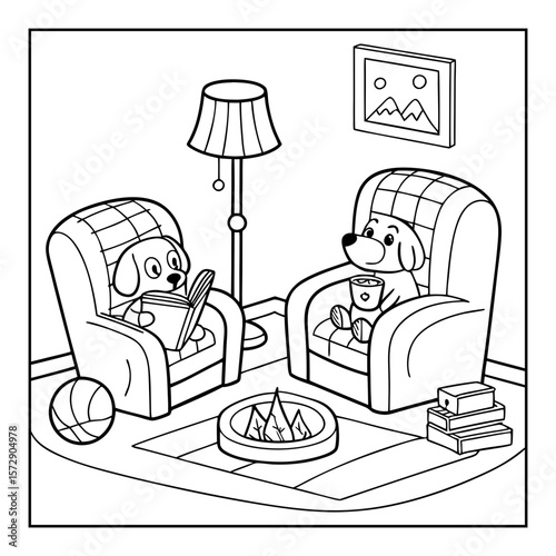 hand drawn nooks coloring pages for kids