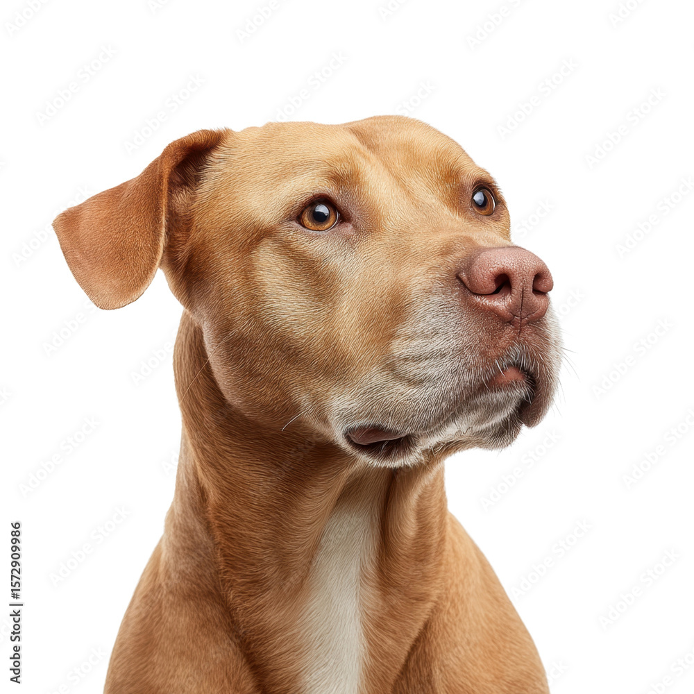 custom made wallpaper toronto digitalPlayful and Affectionate Tan Dog with Soft Coat Gazing Intently in Studio Setting Transparent background or png