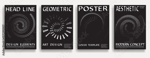 Modern posters . Vector design composition with grunge geometric shapes . Abstract contemporary art . Vector art ideal for media, ads, covers, brochures, banners 