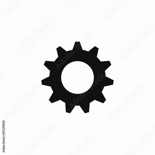 gear modify icon sign vector