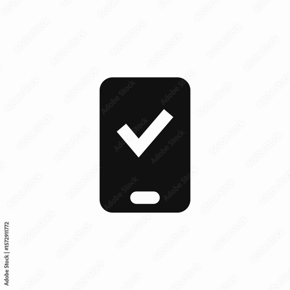 phone process completed icon sign vector phone process completed icon sign vector