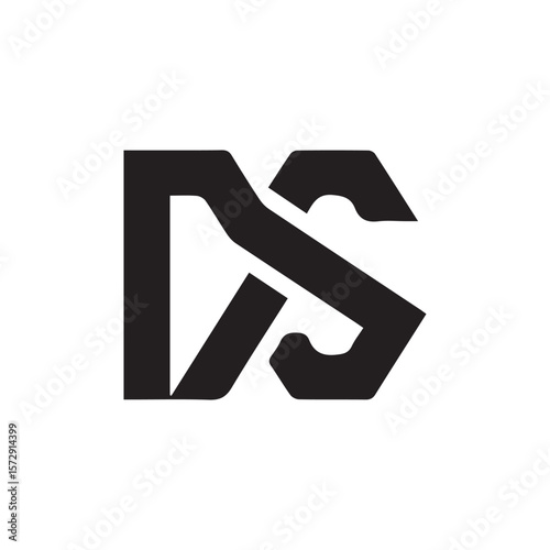 Minimalist Letter DS Logo Design – Modern Geometric Monogram