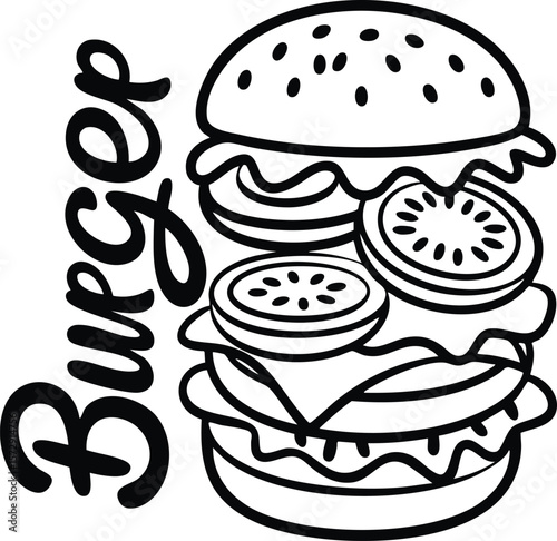 This collection features diverse fast food icons and vector illustrations of popular meal items like hamburgers, pizza, and sandwiches, perfect for any menu or restaurant design