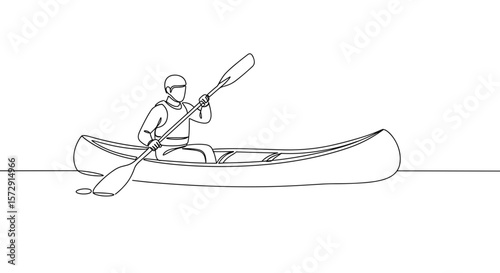 Person kayaking on calm water